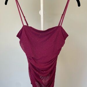 Nordstrom Purple Embellished Top